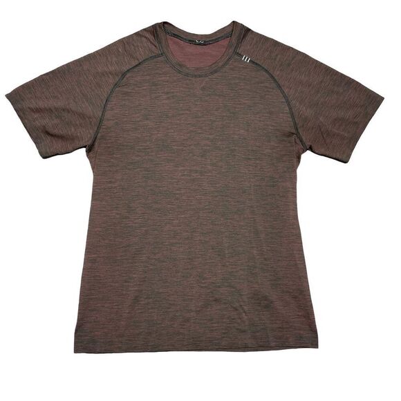 Lululemon T Shirt Mens M Heather Red Metal Vent Tech Short Sleeve Training Gym - Picture 1 of 7
